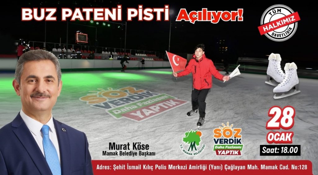 Mamak’ta Buz Pateni Pisti Hizmete Açılıyor