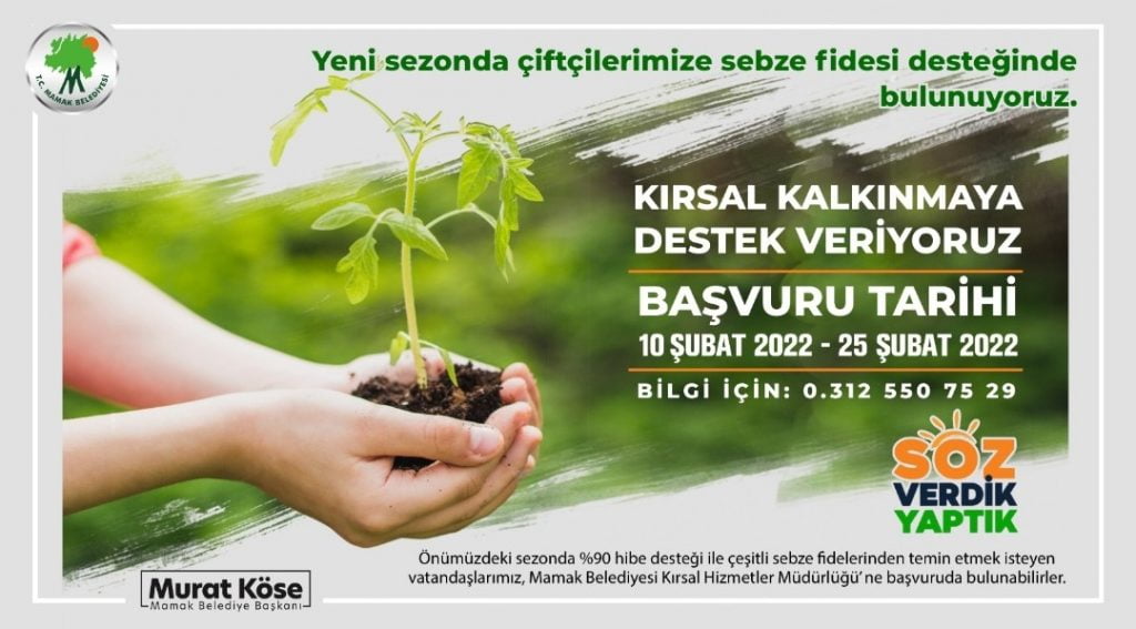 Mamak Belediyesi’nden Kırsal Kalkınmaya Destek