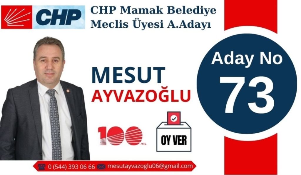 Mesut Ayvazoğlu, CHP Mamak Belediyesi Meclis Üyesi Aday Adaylarında Öne Çıkan İsimlerden