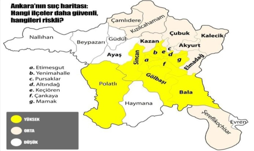 Ankara’nın Suç Haritası Çıkartıldı İlçeniz Ne Kadar Güvenli?